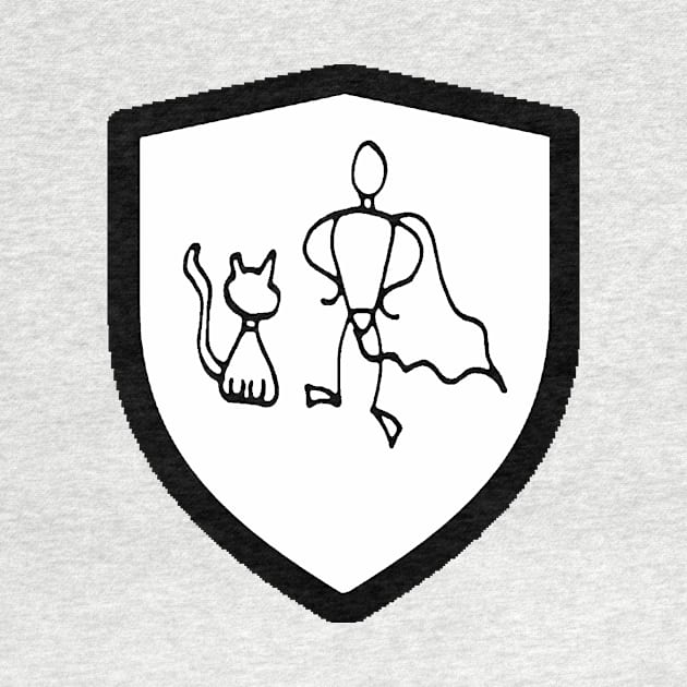 White/Black Cat Hero Shield by BradyRain